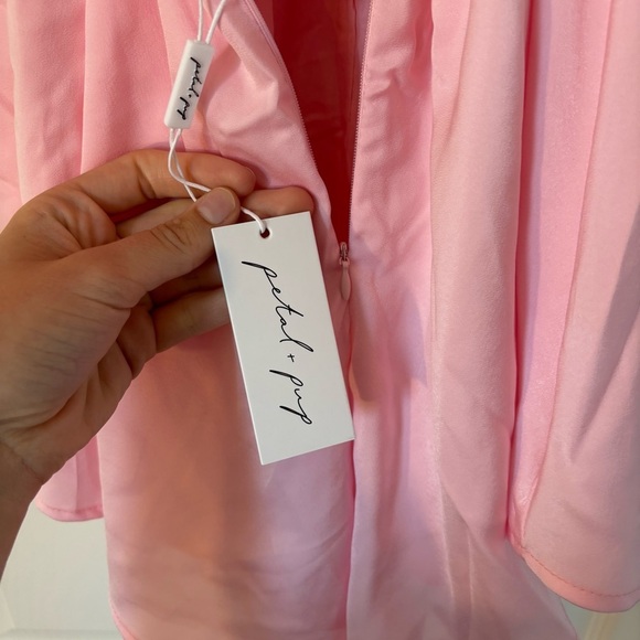 Petal & Pup Billie Satin Romper Pink Girly Feminine Flowy Frilly 2 Puff Sleeve - Picture 13 of 14